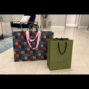 Authentic GUCCI paper bags bundle of 2